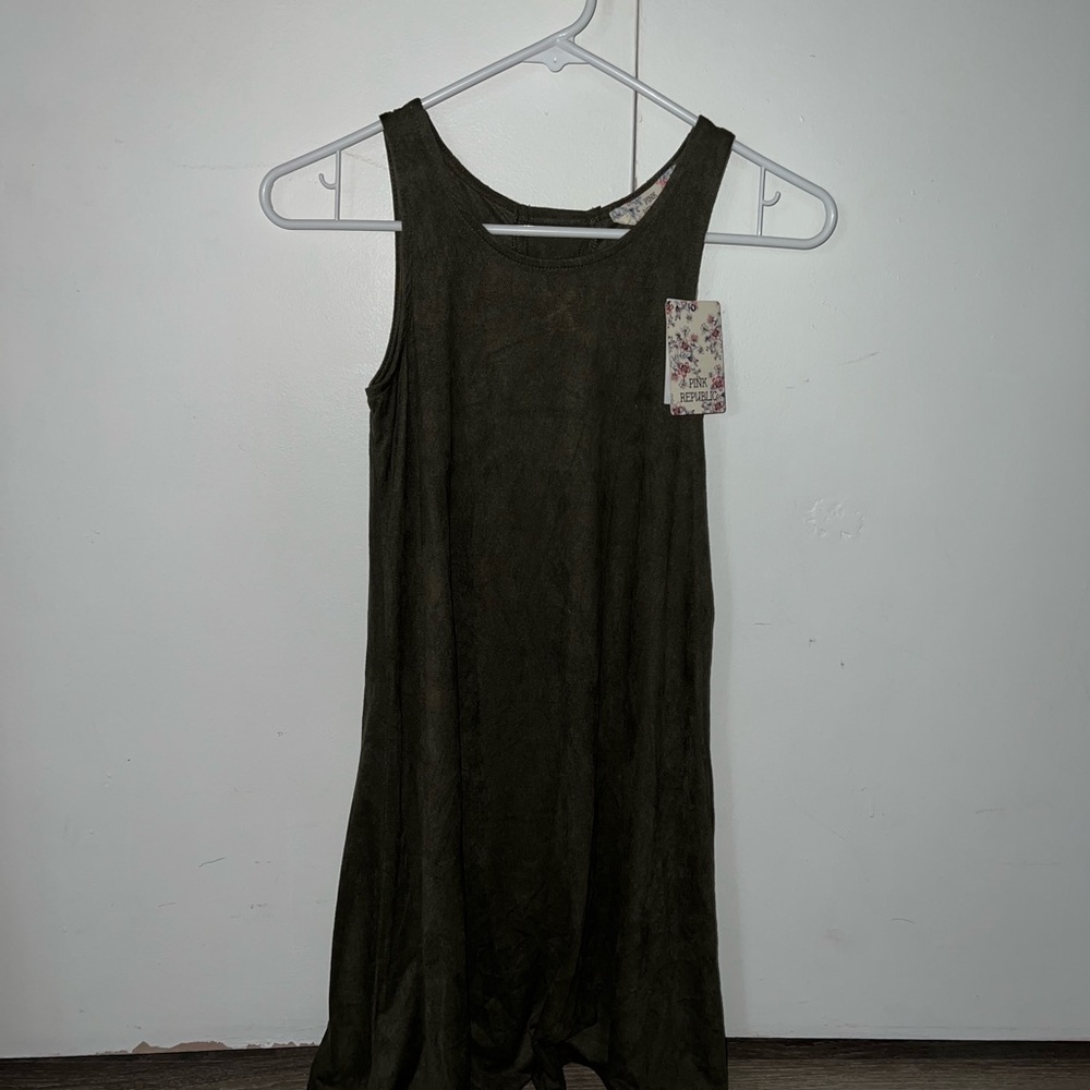 Rustic Olive Sleeveless Dress